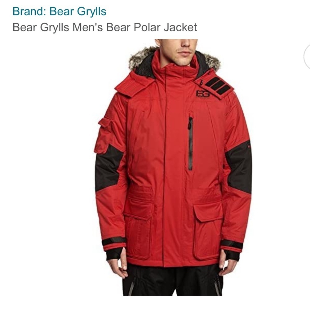 Craghoppers Bear Grylls Mens Xxl Red Polar Aquadry Jacket.